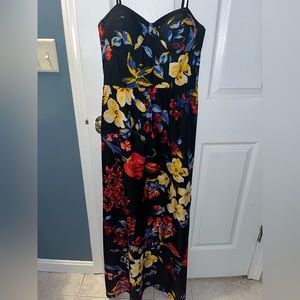 Navy Blue floral dress- size medium